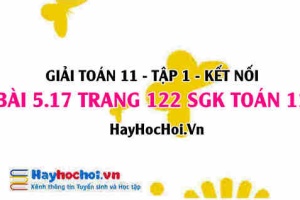 Giải bài 5.17 trang 122 Toán 11 tập 1 SGK Kết nối tri thức